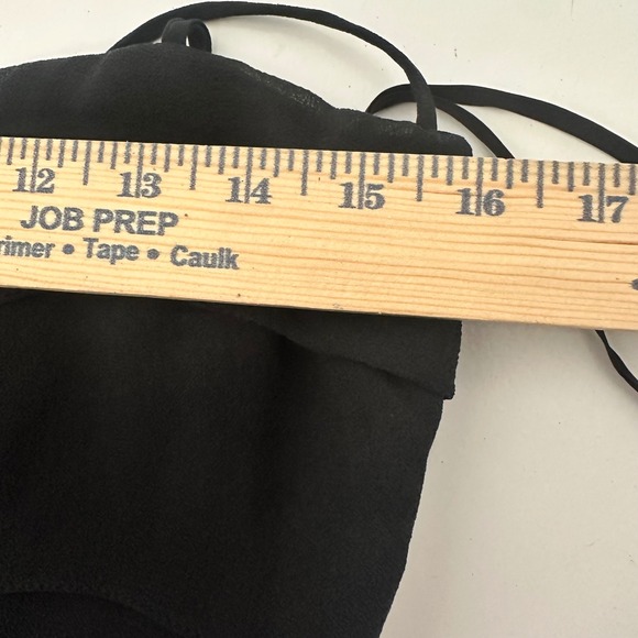 Lillie‎ Rubin Black Silk Tiered Ruffled Rose Accent Sheath Dress Size 8 - Picture 6 of 8